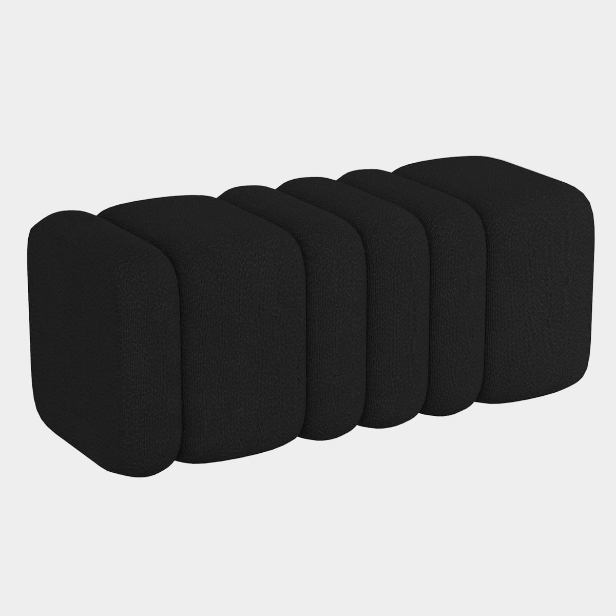 Rigel Ottoman Bench - Black Boucle