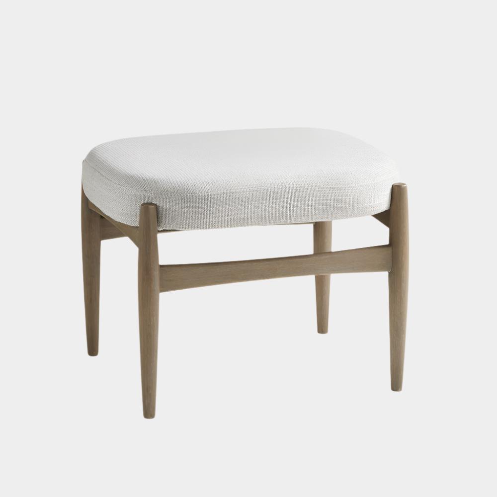 Salina Ottoman - Grey Linen