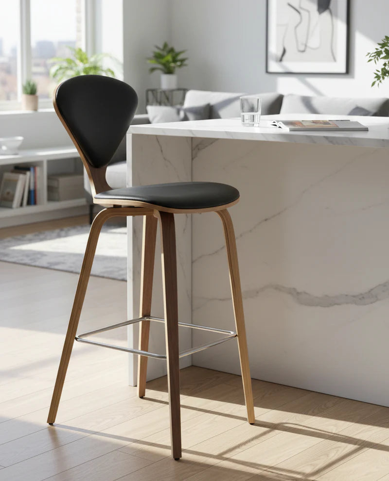 Norman Cherner PU Leather Stool