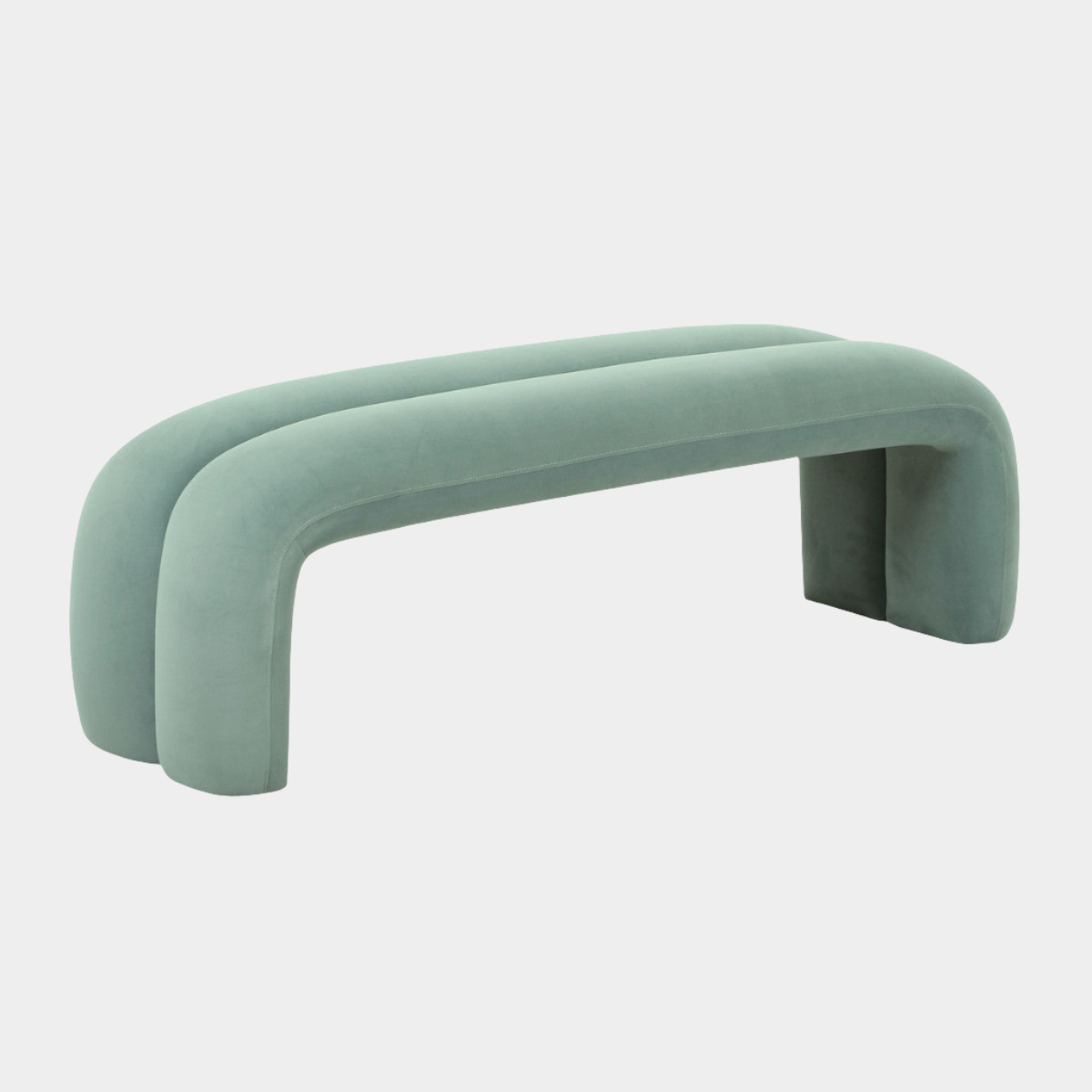 Banc canalisé en velours Leigh 