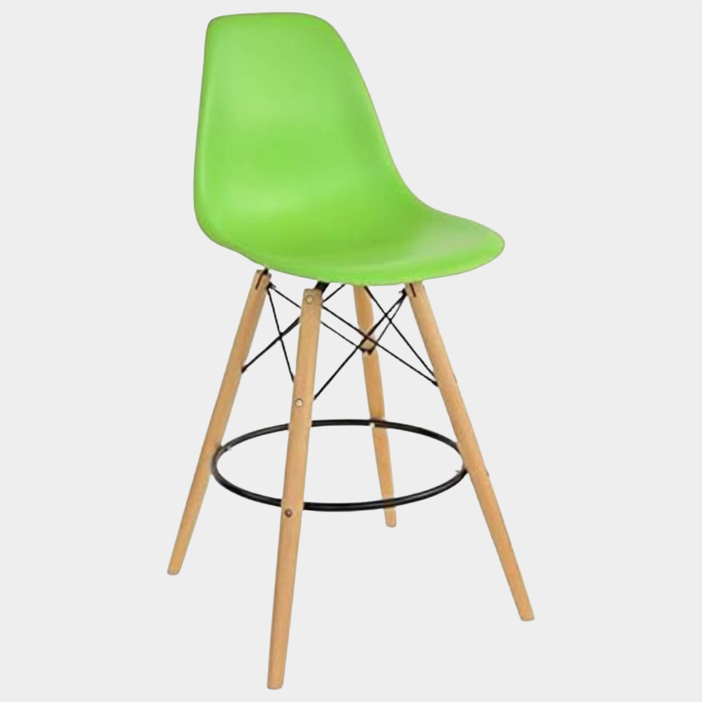 Tabouret Eiffel avec pattes en bois naturel (26")