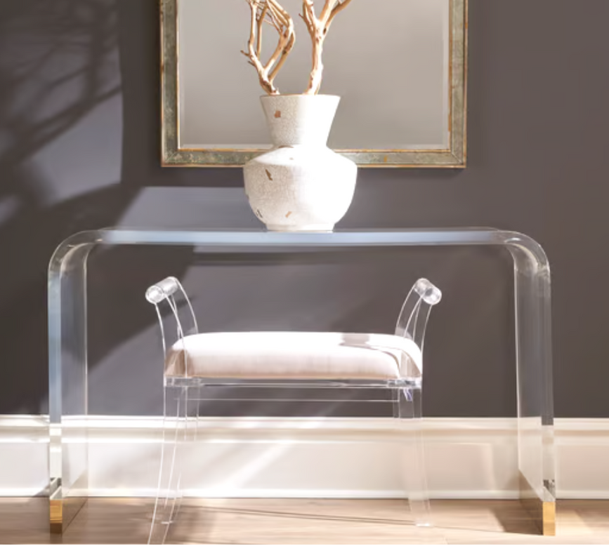 Waterfall Console with Gold Leaf