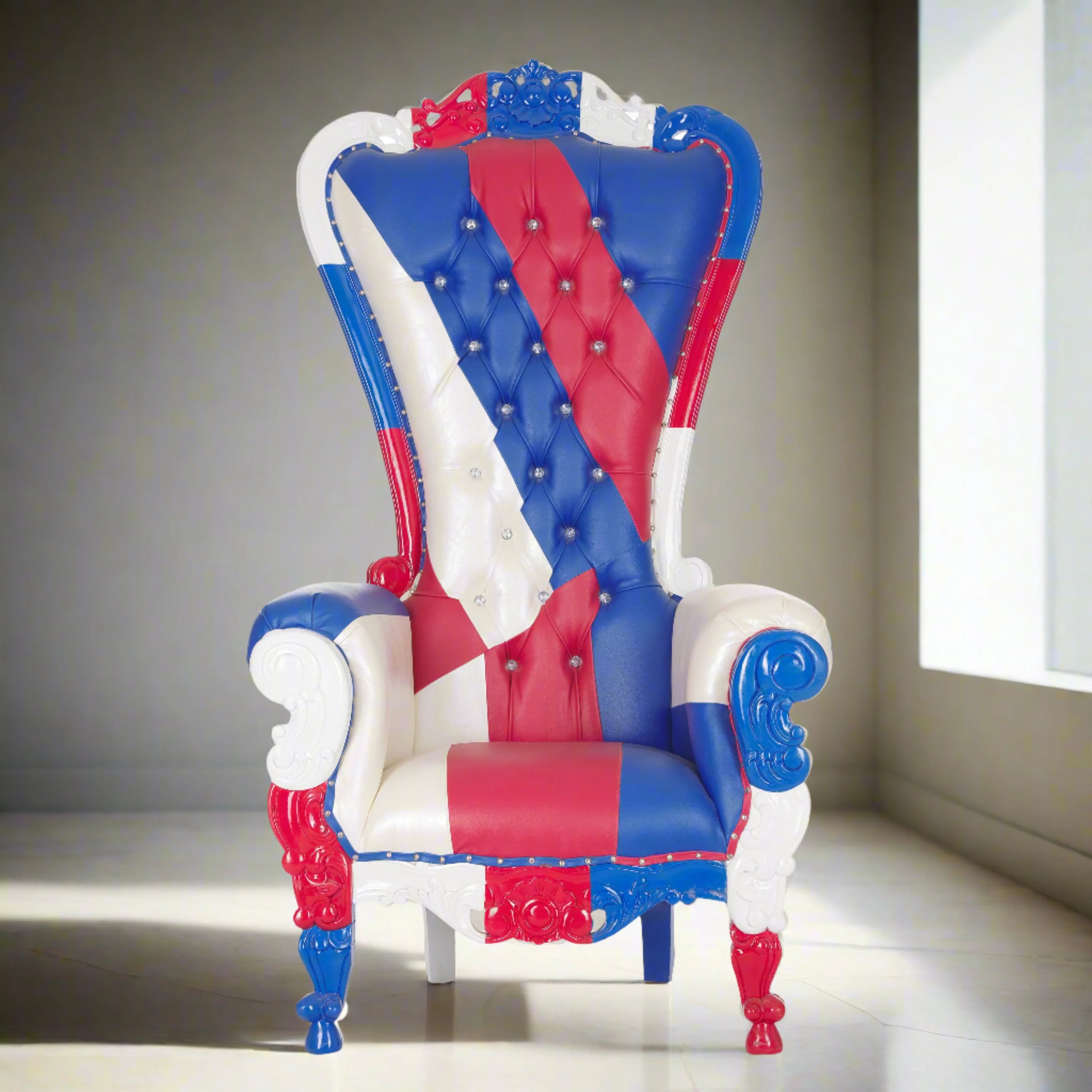 Queen Tiffany Throne Chair - Vinyl