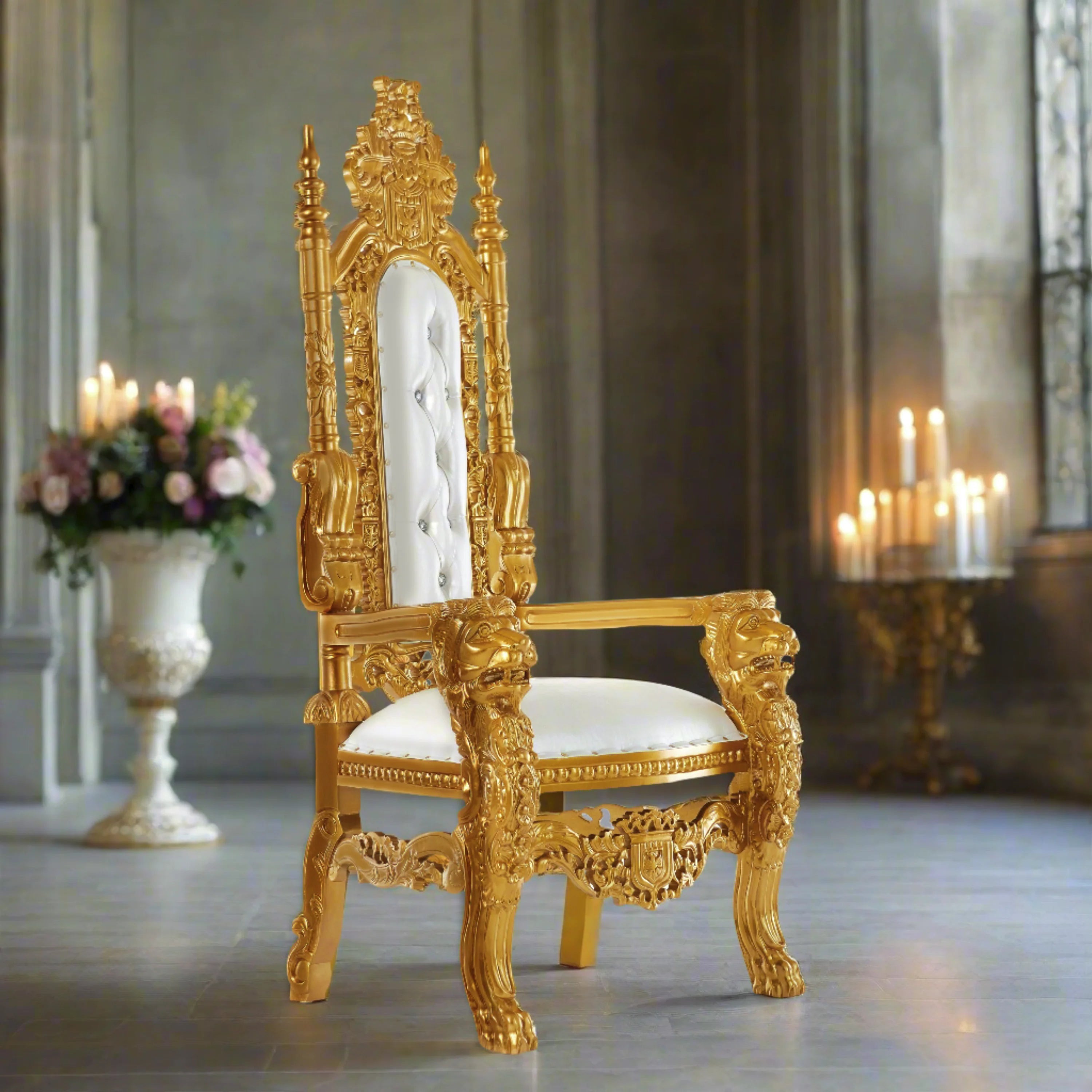 King David Lion Throne Chair - Vinyl