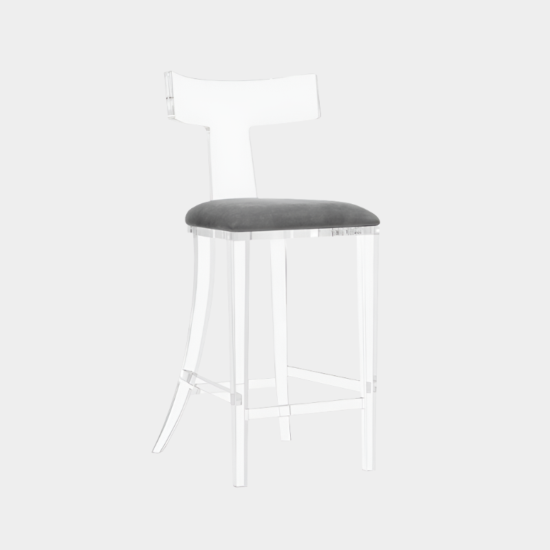 Tristan Acrylic Klismos Stool