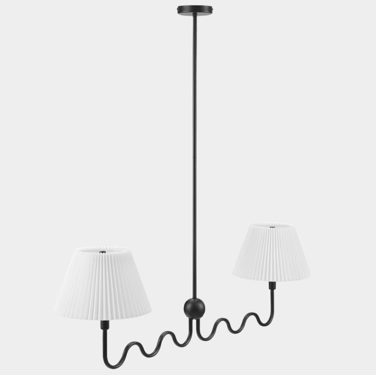 Wave Squiggle Arm Pendant - 2 Light