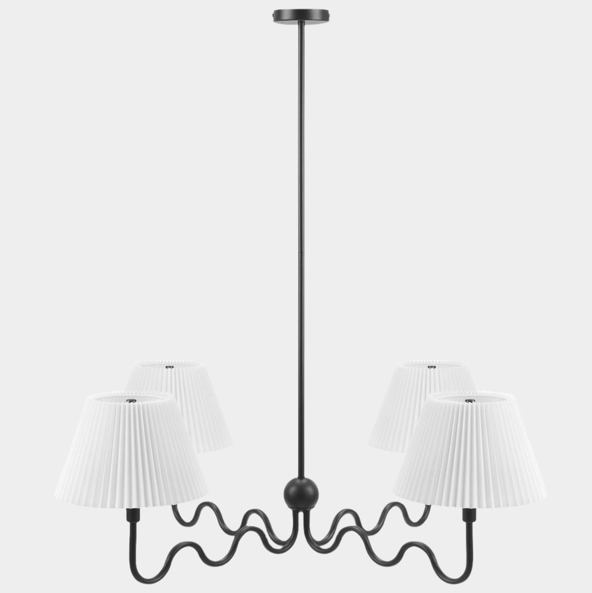 Wave Squiggle Arm Pendant - 4 Light