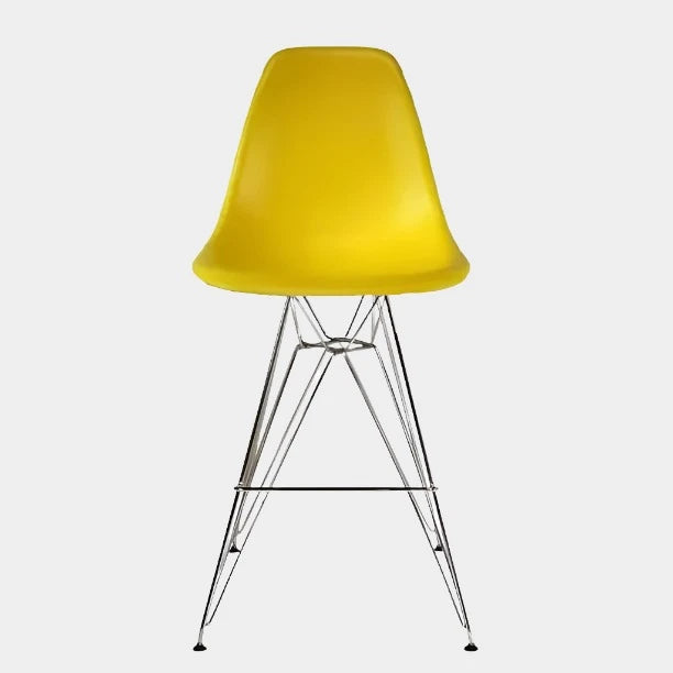 Tabouret moulé Eames avec pieds chromés (27")