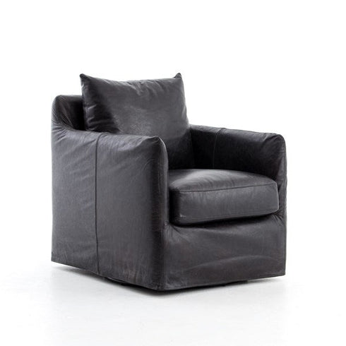 Banks Slipcover Swivel Chair