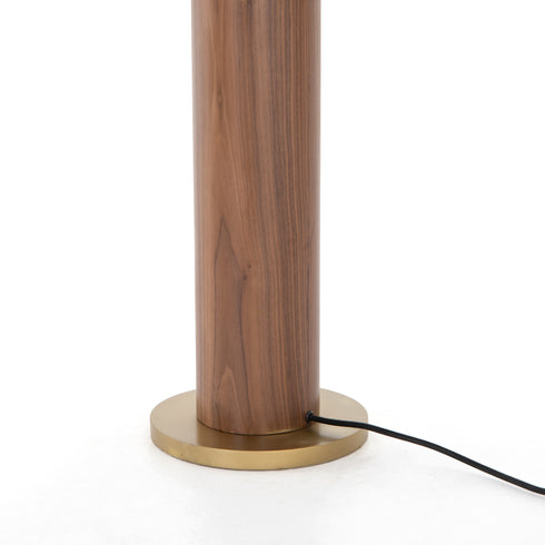 ASTRID FLOOR LAMP-DARK BROWN LEATHER