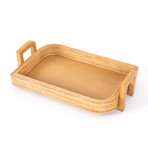 CLAIRE SERVING TRAY-HONEY RATTAN