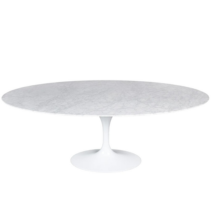Oval Marble White Dining Table | HCD Furniture