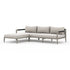 SHERWOOD OUTDOOR 2-PIECE SECTIONAL, WEATHERED GREY