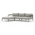 SHERWOOD OUTDOOR 2-PIECE SECTIONAL, WEATHERED GREY