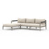 SHERWOOD OUTDOOR 2-PIECE SECTIONAL, WEATHERED GREY