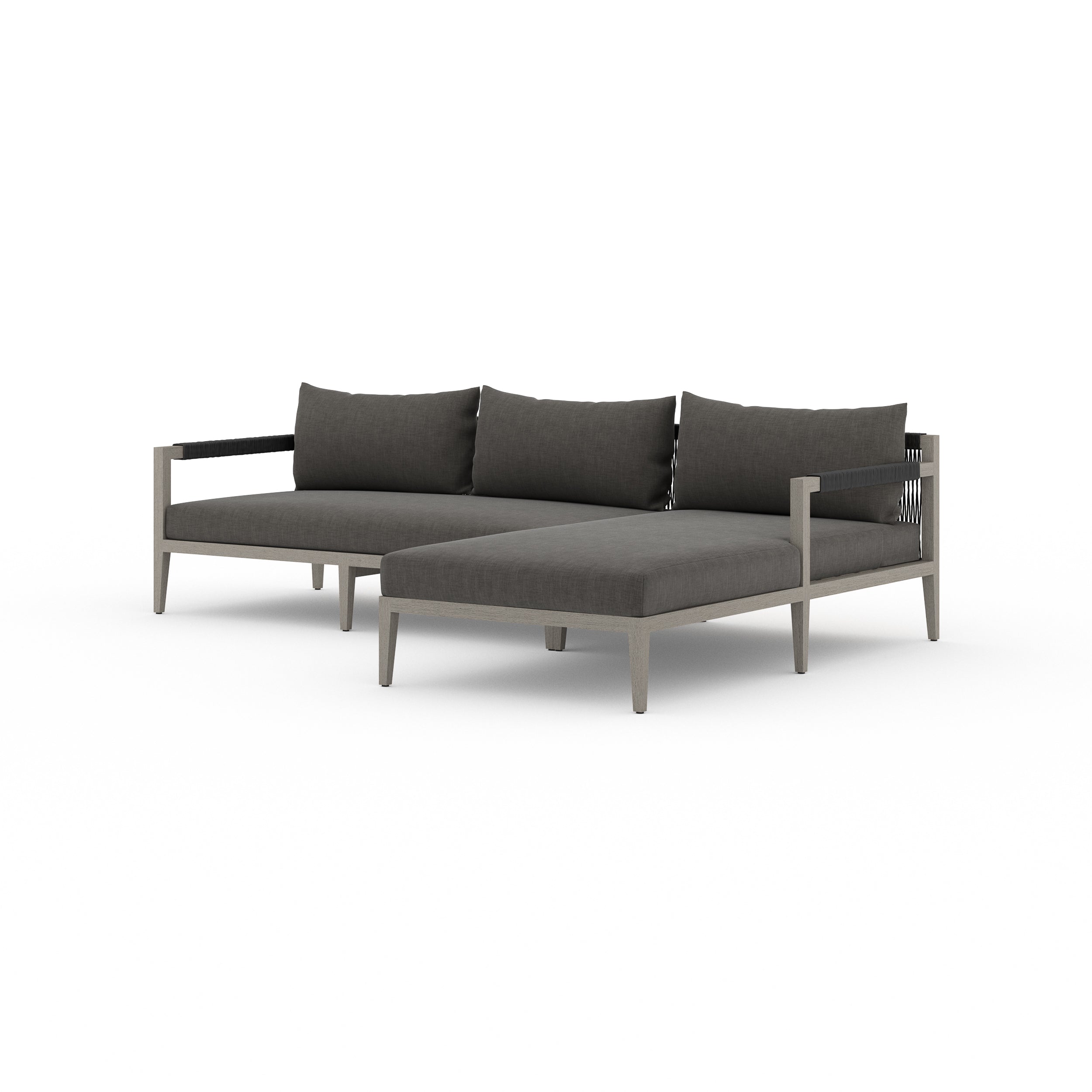 Sherwood Outdoor 2-Piece Sectional - Weathered Grey