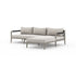 SHERWOOD OUTDOOR 2-PIECE SECTIONAL, WEATHERED GREY