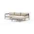 SHERWOOD OUTDOOR 2-PIECE SECTIONAL, WEATHERED GREY