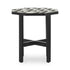 TROY OUTDOOR END TABLE-BLACK & WHITE