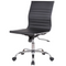 Toni Armless Office Chair with Chrome Frame - Low Back