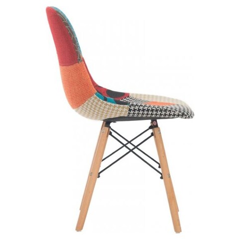 Chaise sans accoudoirs en patchwork biologique