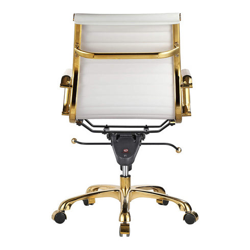 Toni Office Chair with Gold Frame - Low Back