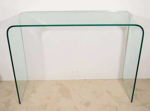 Waterfall Glass Console Table
