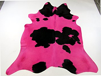 Black and Pink Dyed Cowhide