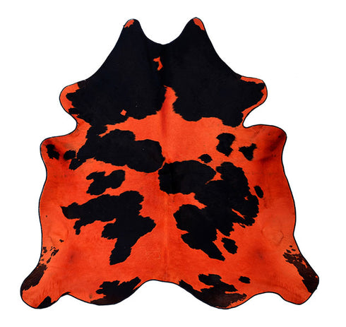 Black and Red Dyed Cowhide