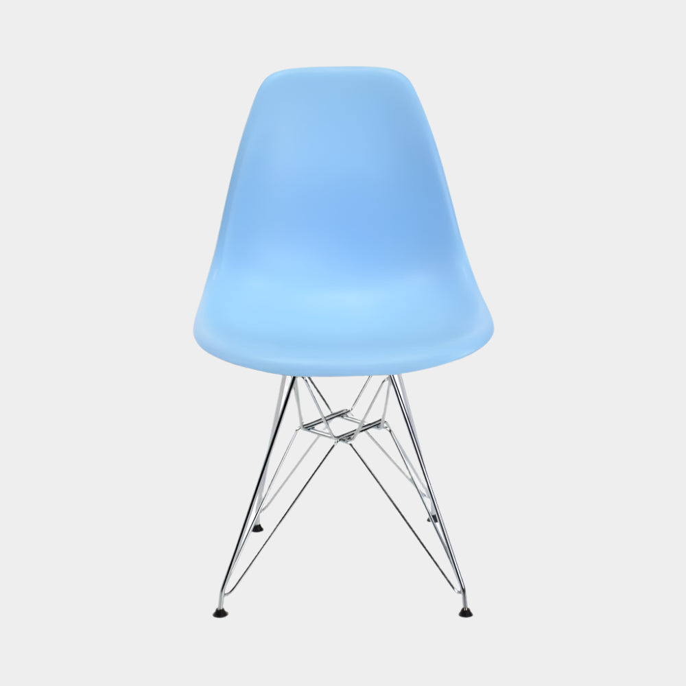 Chaise pour enfant en plastique moulé Eames - Pieds chromés