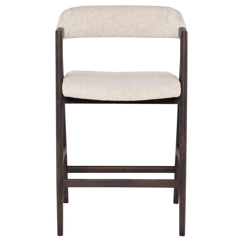 Anita Boucle Stool (Seared Oak Frame)