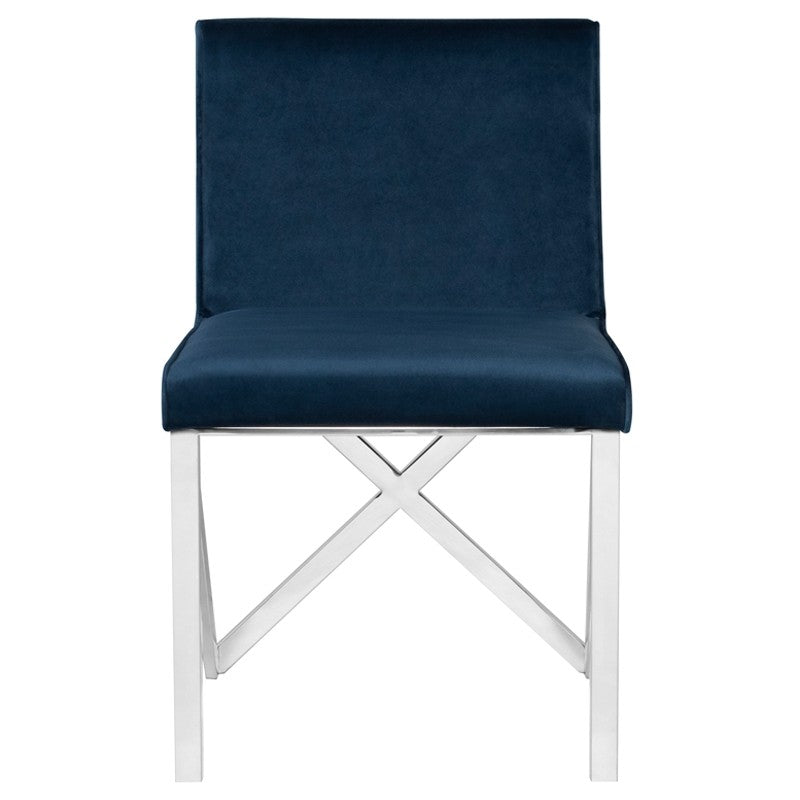 Talbot Dining Chair (Polished Stainless Frame)