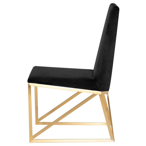 Caprice Dining Chair With Brushed Gold Frame