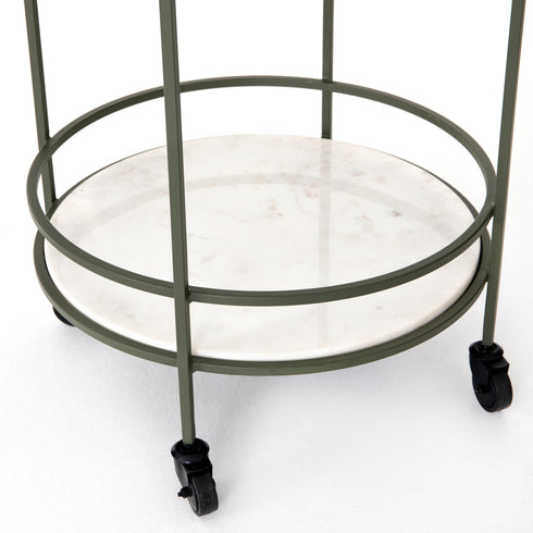 DEMPSEY BAR CART-SAGE GREEN