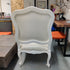 Upholstered White Chair | Floor Model