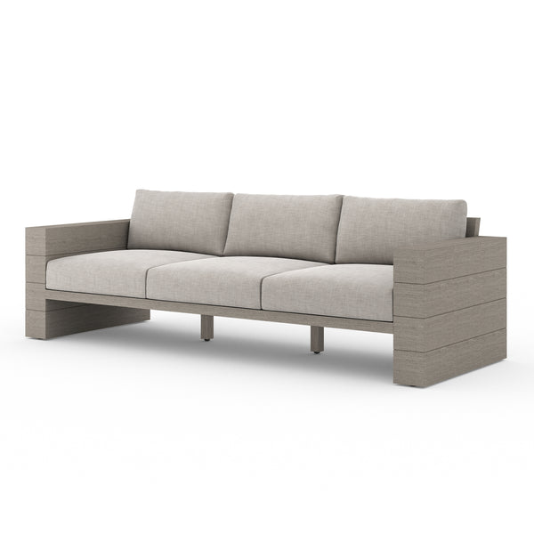 Leroy Outdoor Sofa, Weathered Grey