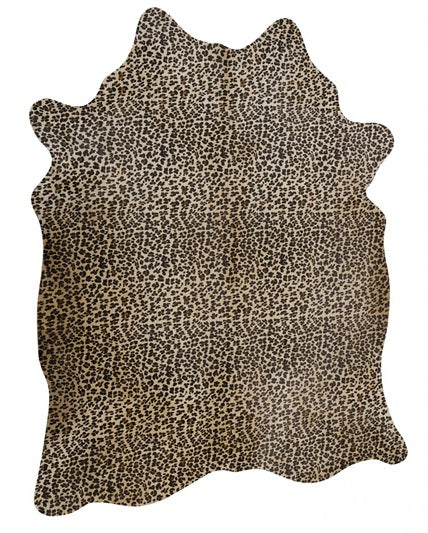 Leopard Stenciled Cowhide