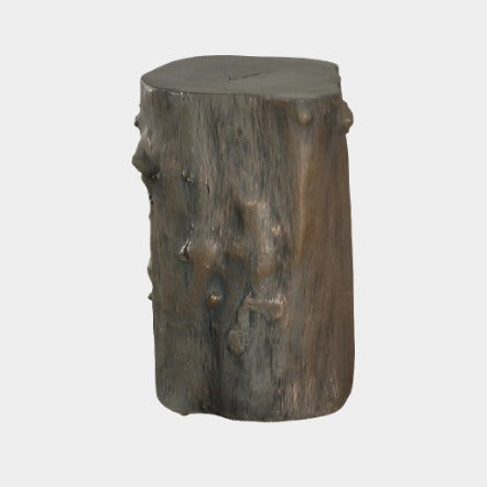 Log Small Bronze Stool