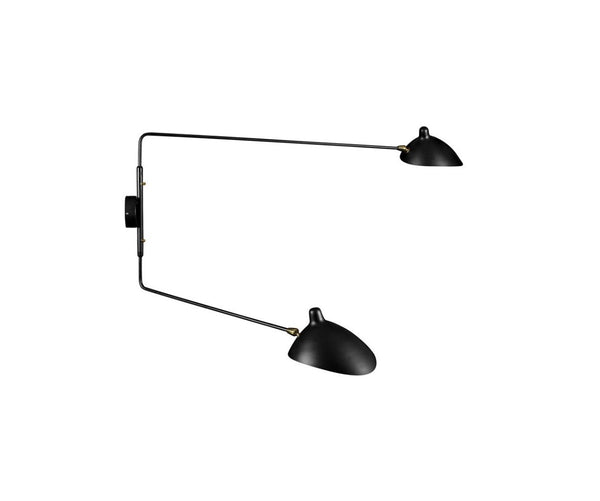 Serge Mouille Two-Arm Lamp (Reproduction)