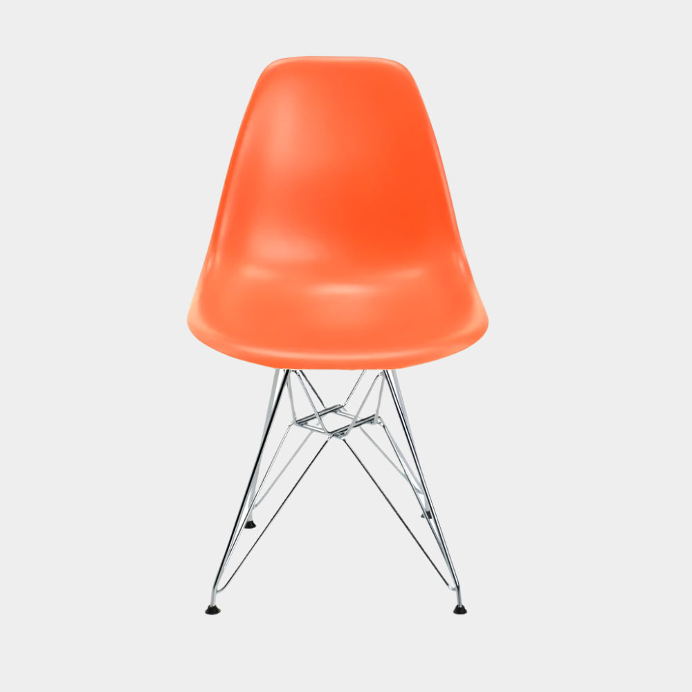 Chaise pour enfant en plastique moulé Eames - Pieds chromés