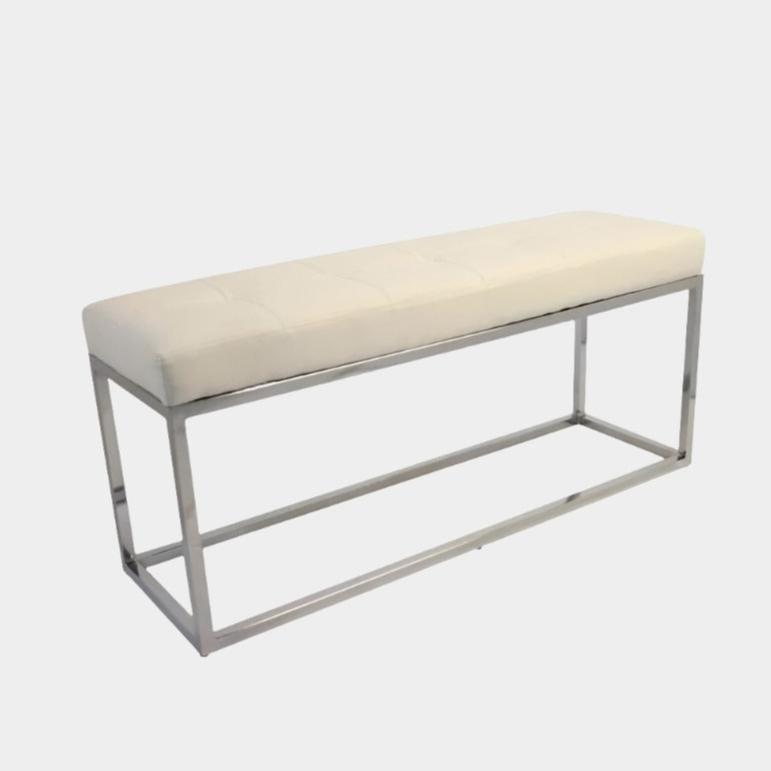 Banc en cuir végétalien 40"