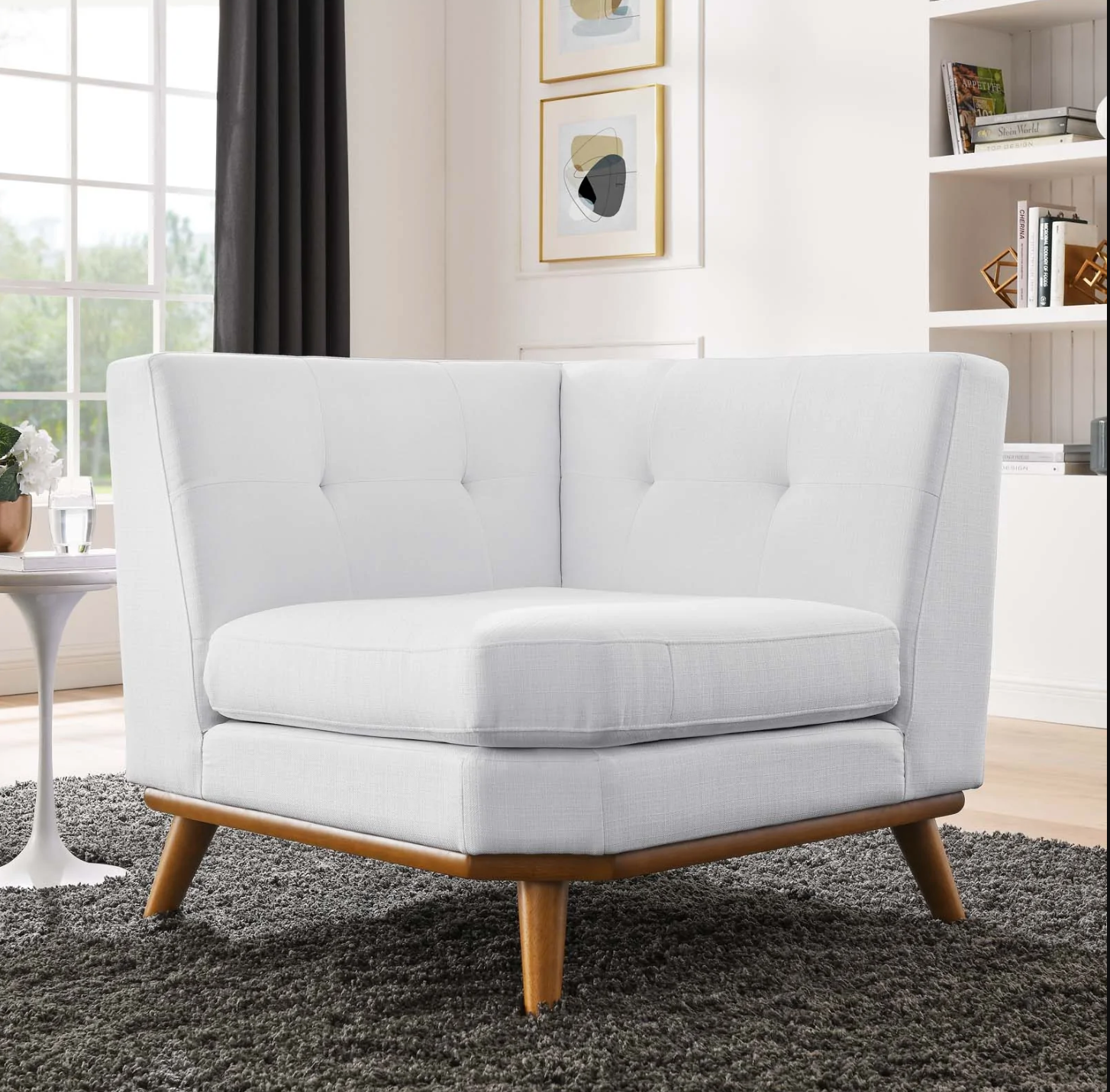 Gage Upholstered Fabric Corner Chair