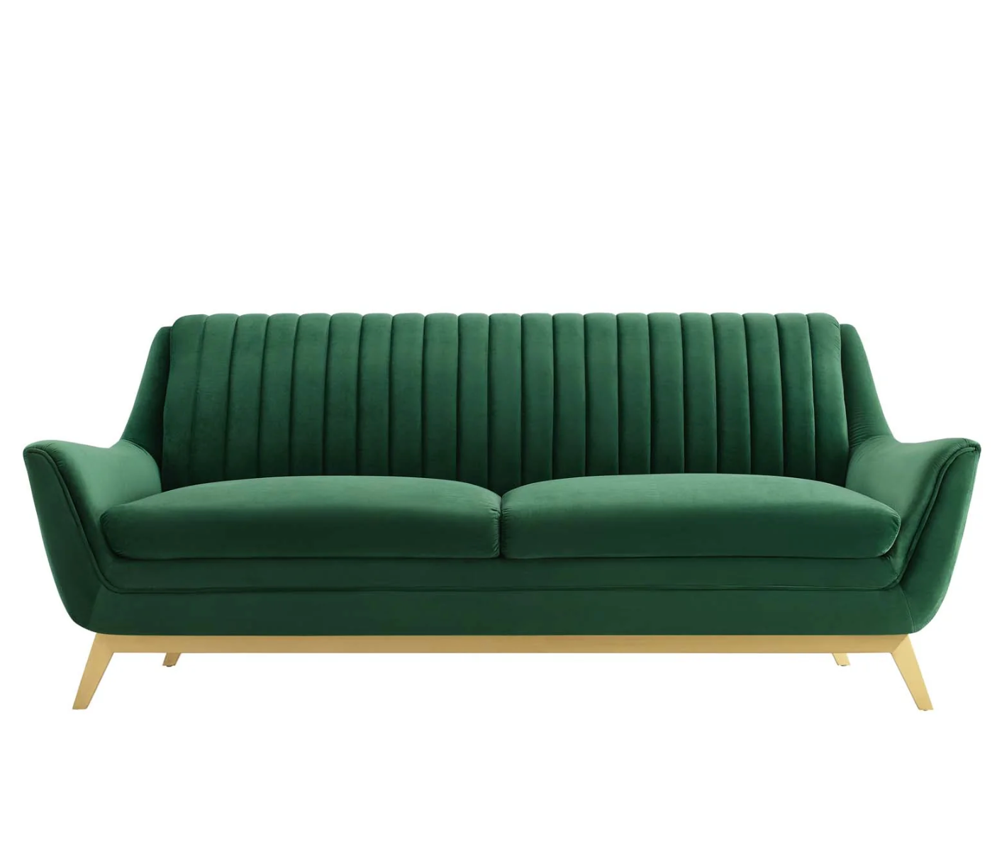 Channel Tufted Performance Velvet Loveseat Sofa