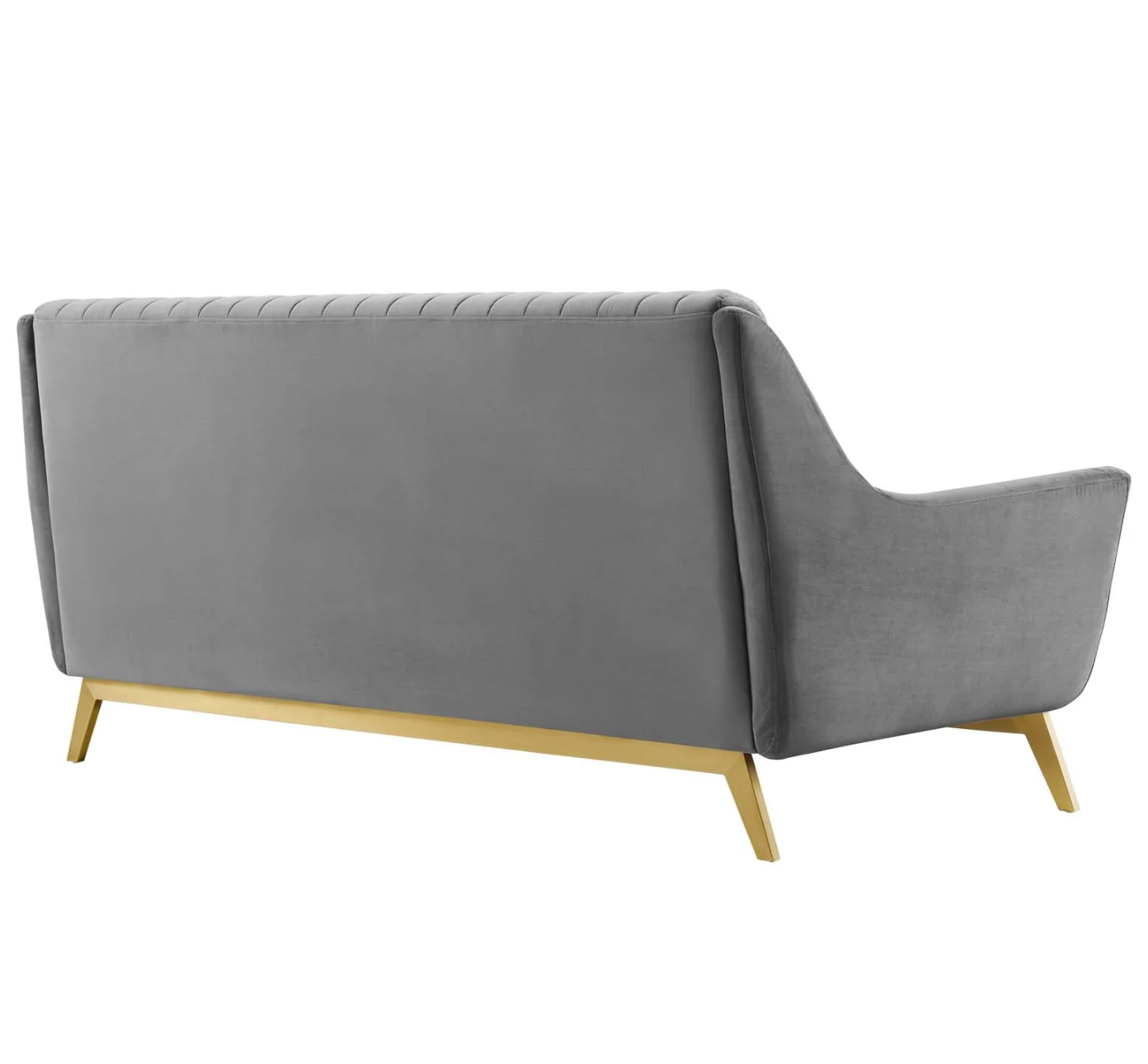 Channel Tufted Performance Velvet Loveseat Sofa