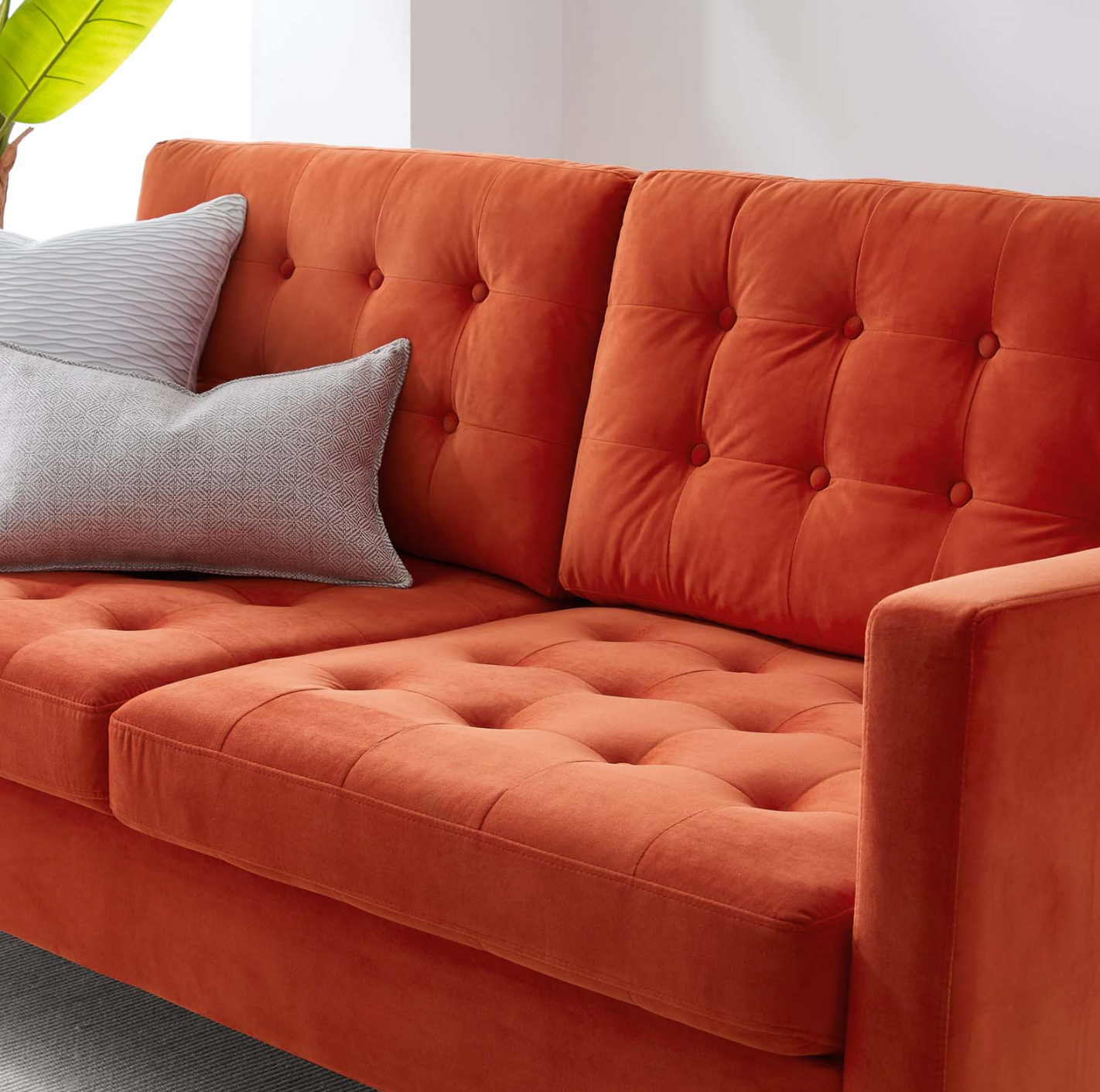 Reverentia Tufted Performance Velvet Sofa