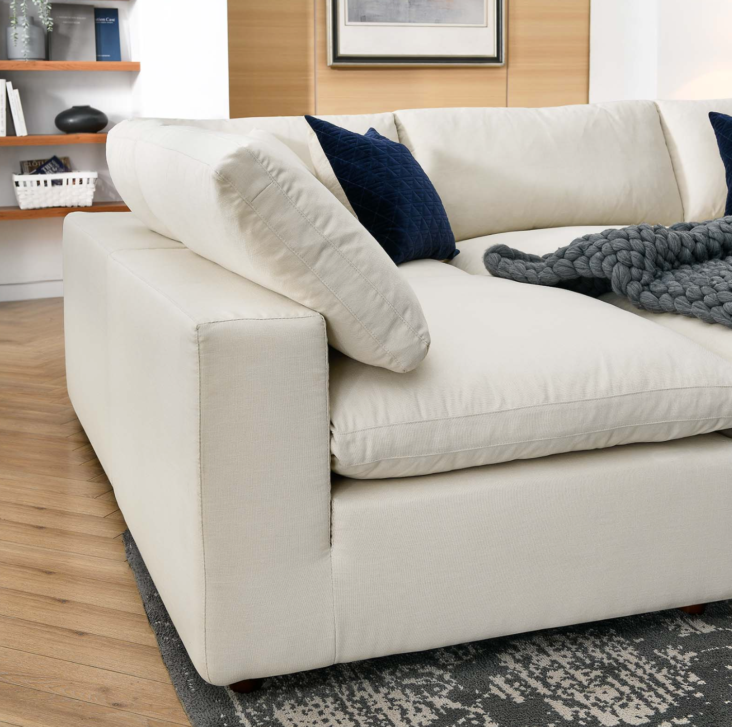 Xena Overstuffed Sectional Sofa