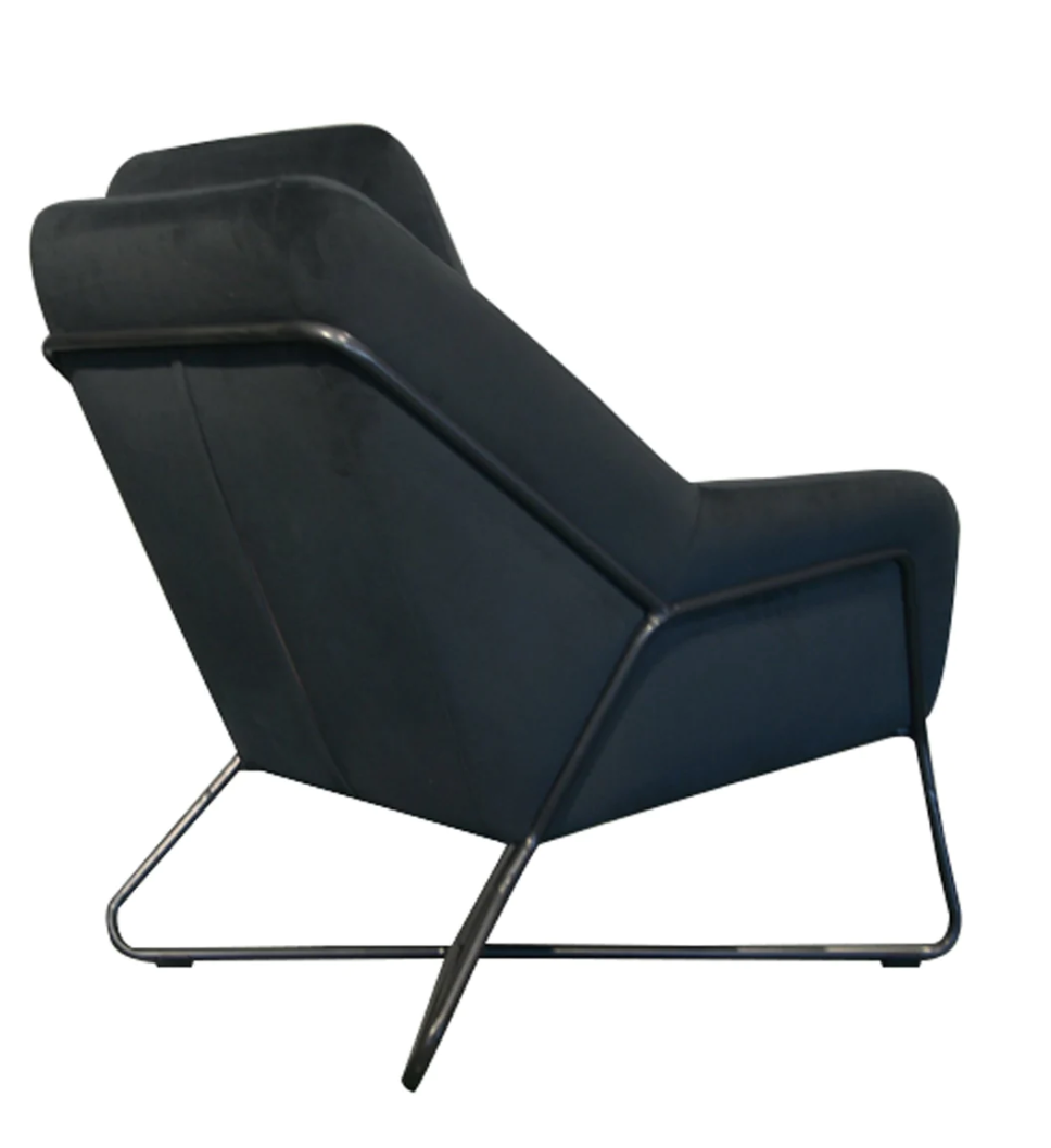 Romeo Lounge Chair - Dark Grey Velvet