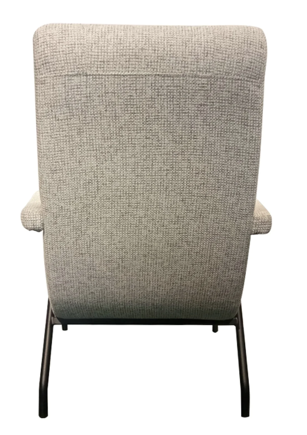 Retro Lounge Chair - Light Grey Tweed