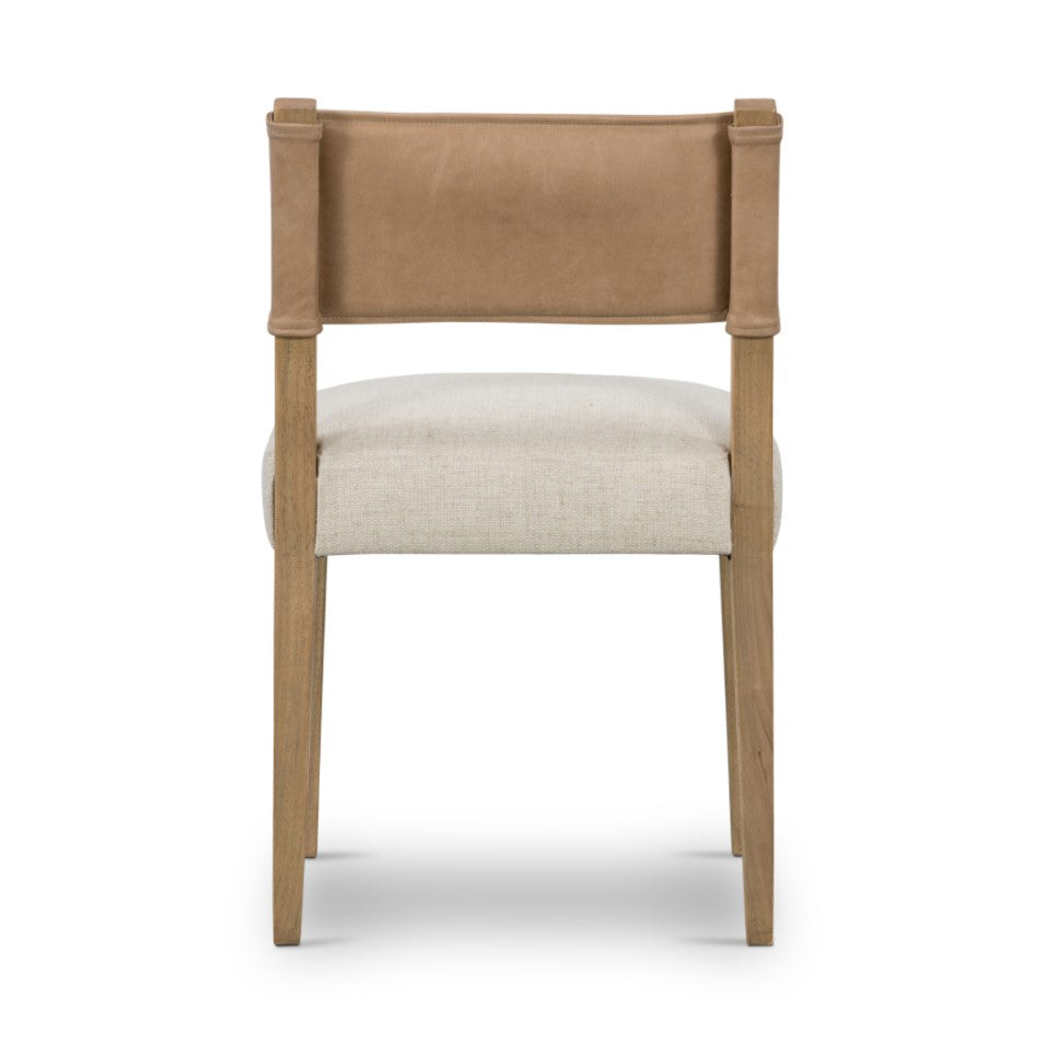 Leather-Backed Dining Chair