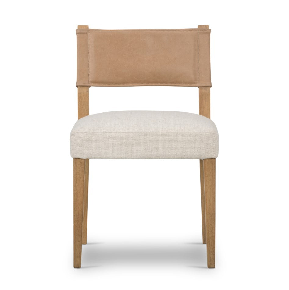 Leather-Backed Dining Chair